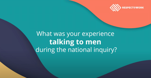 What was your experience talking to men during the National Inquiry