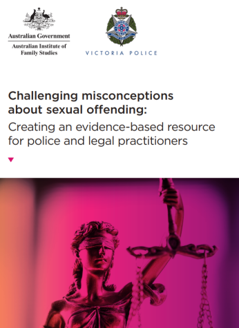 Front cover of resource featuring logos, title and image of Lady Justice