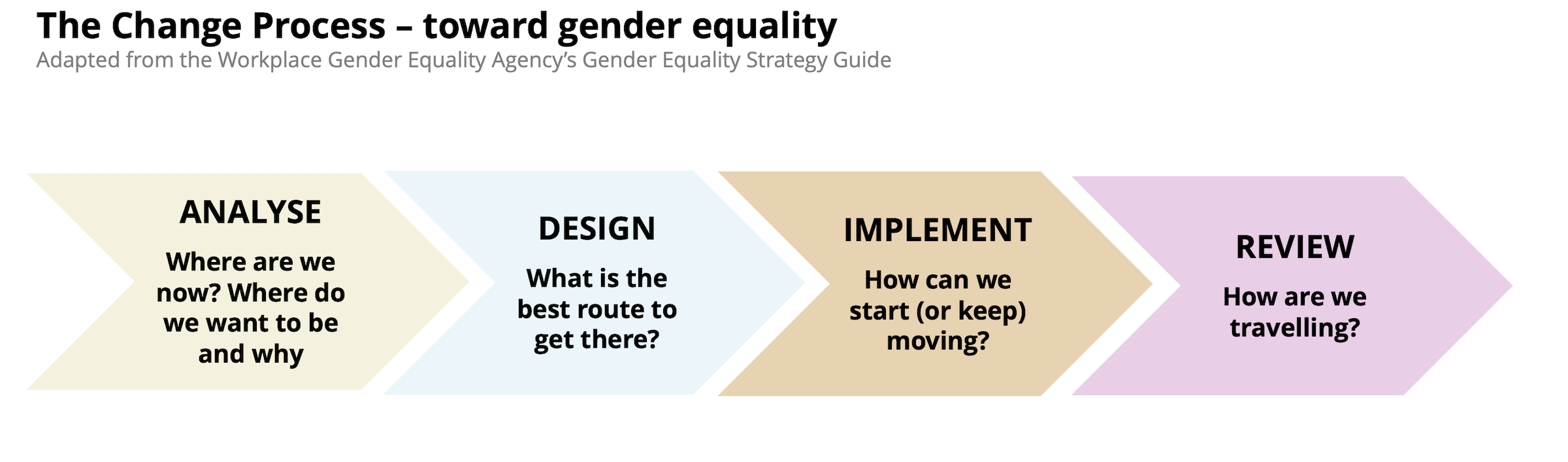 Change Process for Gender Equality graphic