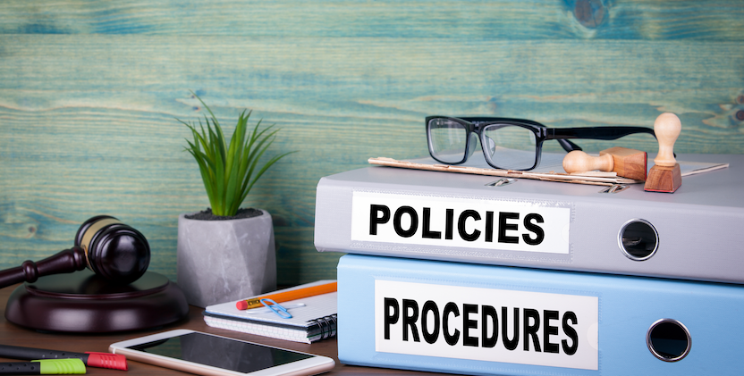 Folders labelled Policies and Proceedures