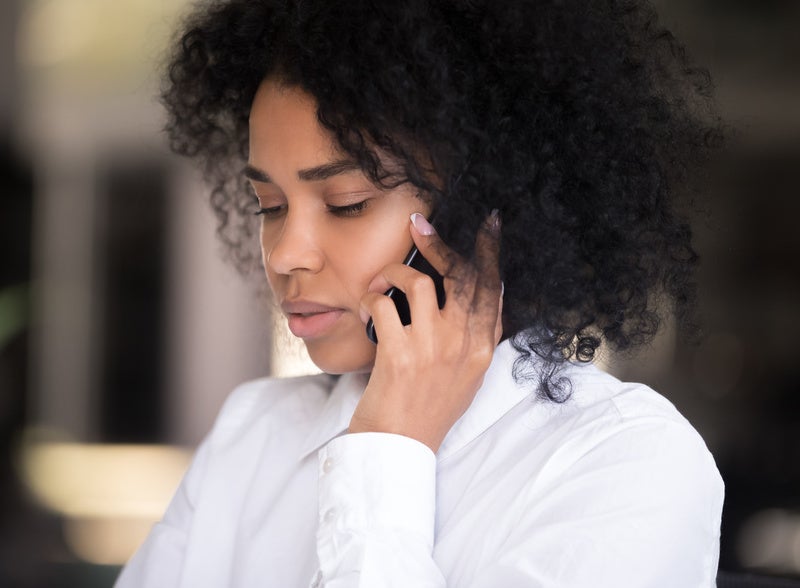 Professional woman on the phone