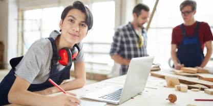 Image of young women at work