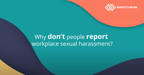 Video placeholder screen for Why don't people report workplace sexual harassment
