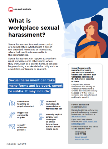 What is workplace sexual harassment infographic