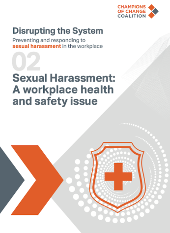 Cover image of the guide on addressing sexual harassmente as a workplace health and safety issue