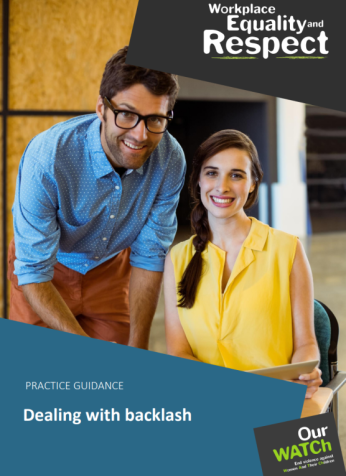 Cover of resource. Features image of two people smiling.
